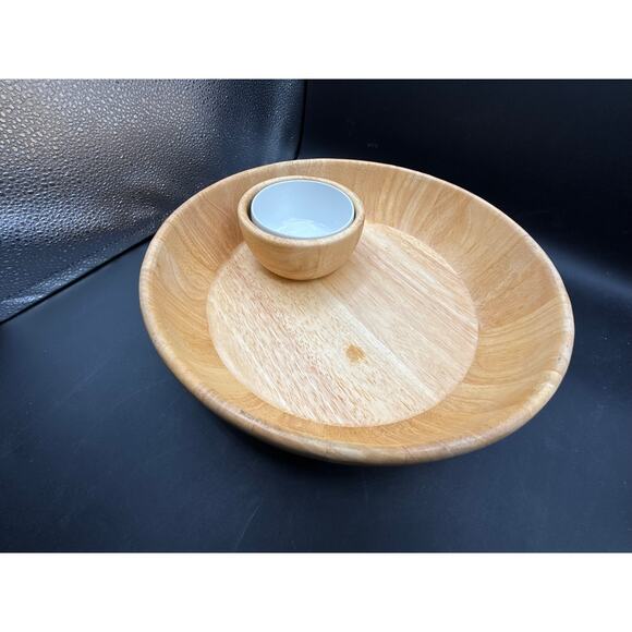 Crate&Barrel Wooden Chip/Dip Tray - Picture 3 of 6